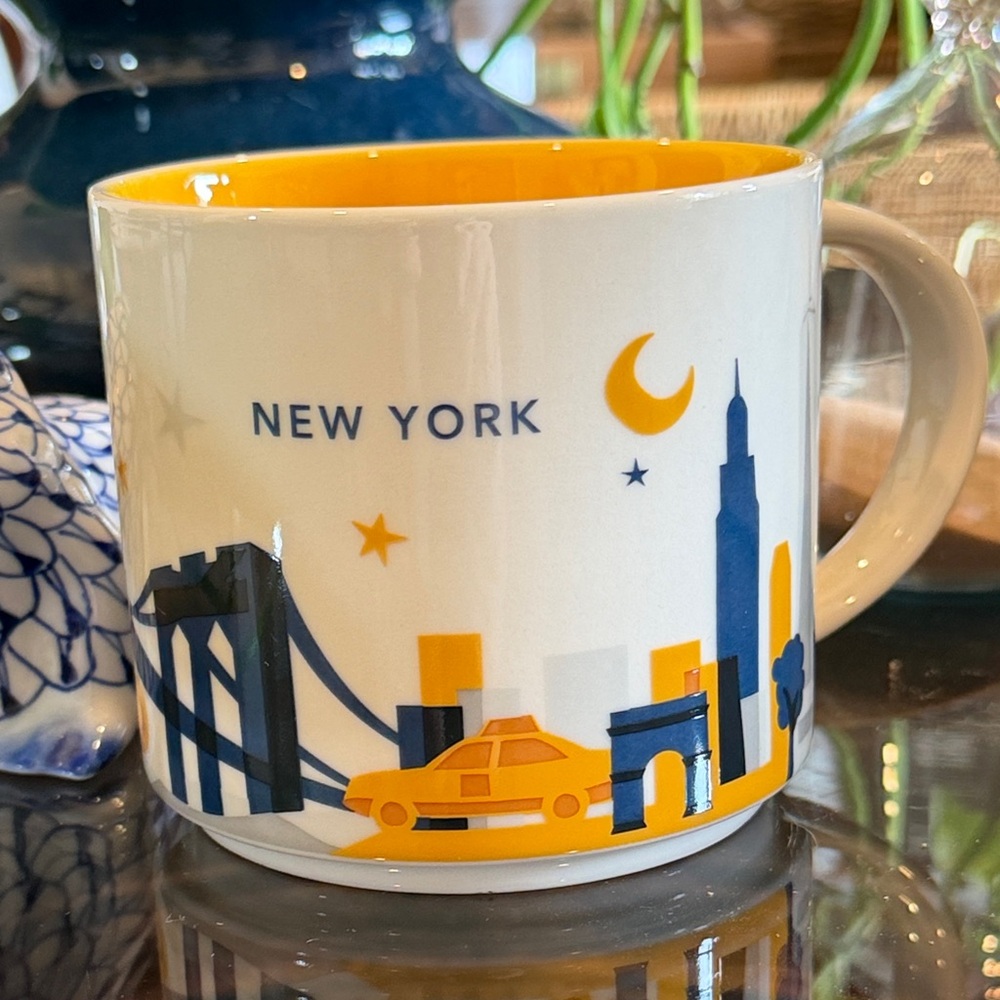 Starbucks New York Mug You are Here Series 2015 Statue Liberty Brooklyn bridge